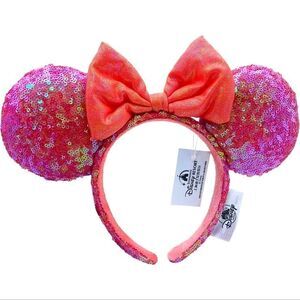 Disney Parks Pink Sparkle Mickey Ears Headband NWT